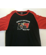 long sleeve Harley Davidson  motor cycles  Baltimore MD black red T shirt  - €30,34 EUR
