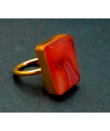 raw carnelian stacking ring - $12.00