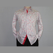 Men Shirt J.Valintin Turkey Usa All Egyptian Cotton Axxess Style 3325-01 Red image 2