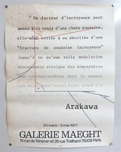 Arakawa- Original Exhibition Poster–Gallery Maeght–Poster Very Rare - 1977 - £125.65 GBP