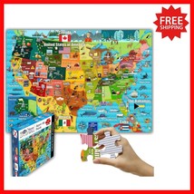 Colorful USA Map 100-Piece Jigsaw Puzzle for Learning and Family Fun 23.... - $660.61 MXN