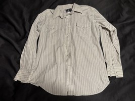 Flying R Ranchwear Pearl Snap Western Shirt Men Large Vintage USA Made S... - $19.78