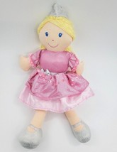 Kids Preferred Princess Doll 13&quot; Glittery Pink w Blonde Hair Plush Toy B312 - $11.99