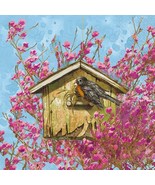 3-Ply Paper Napkins, 20-Count Lunch Size, Little Bird house New - $14.41 CAD
