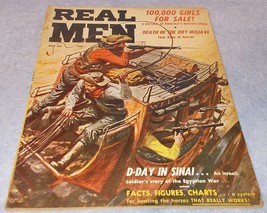 Real Men Action Adventure Risqué Men&#39;s Magazine May 1957 - £15.94 GBP