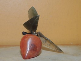 Vintage Chinese Carmel Agate Peach Branch Leaves Carnelian Jadeite Nephr... - €30,96 EUR