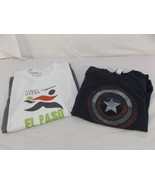 Men&#39;s Large Marvel Captain America Tee &amp; El Paso Marathon Tee bundle 110051 - $12.90