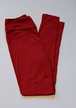 LuLaRoe NWOT Brick Red One Size Leggings Women , 92/8 Blend - £10.01 GBP