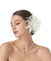 globazoe Fascinator Derby Hat Women Vintage Headband Hair Accessory Beige - $92.91 MXN