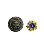 Vintage BSA Bobcat &amp; 1 Year Service Cub Scout Brass Lapel Pin Lot of 2 - $12.99 CAD