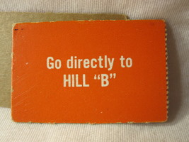1963 Combat! tv series Board Game Piece: &#39;Go to Hill B&#39; Red Card - £1.59 GBP