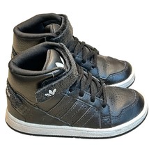 Adidas Black Trainers High Top Shoes Sz 9 Litlte Boys - £19.23 GBP