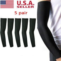 5 Pairs Cooling Arm Sleeves Cover Uv Sun Protection Sports Outdoor For Men Women - £12.78 GBP