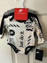 Nike 3 Pack Long Sleeve Newborn *NEW w/Tags* nn1 - £19.57 GBP