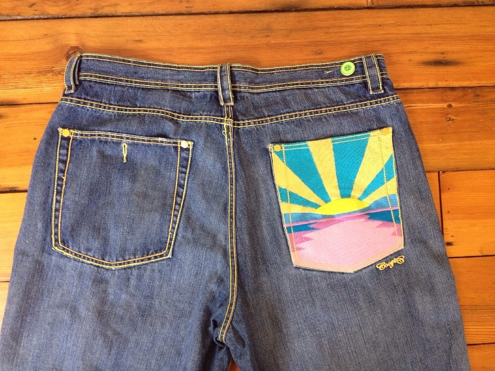 Coogi Seagull Sunset Embroidered Dark Wash Straight Leg baggy Mens Jeans... - $59.39