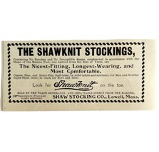 Shawknit Stockings 1894 Advertisement Victorian Fashion Lowell Mass ADBN... - €16,96 EUR