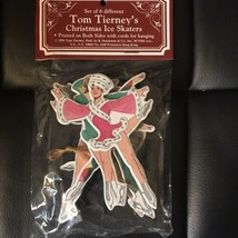 Set of 6 Tom Tierney&#39;s Christmas Ice Skaters Ornament, No 4109, B. Shackman 1995 - £4.00 GBP