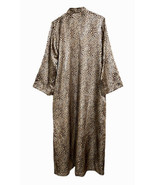 Leopard Gown and Robe Womens Sz M Natori Private Luxuries Grannycore Retro - £21.94 GBP