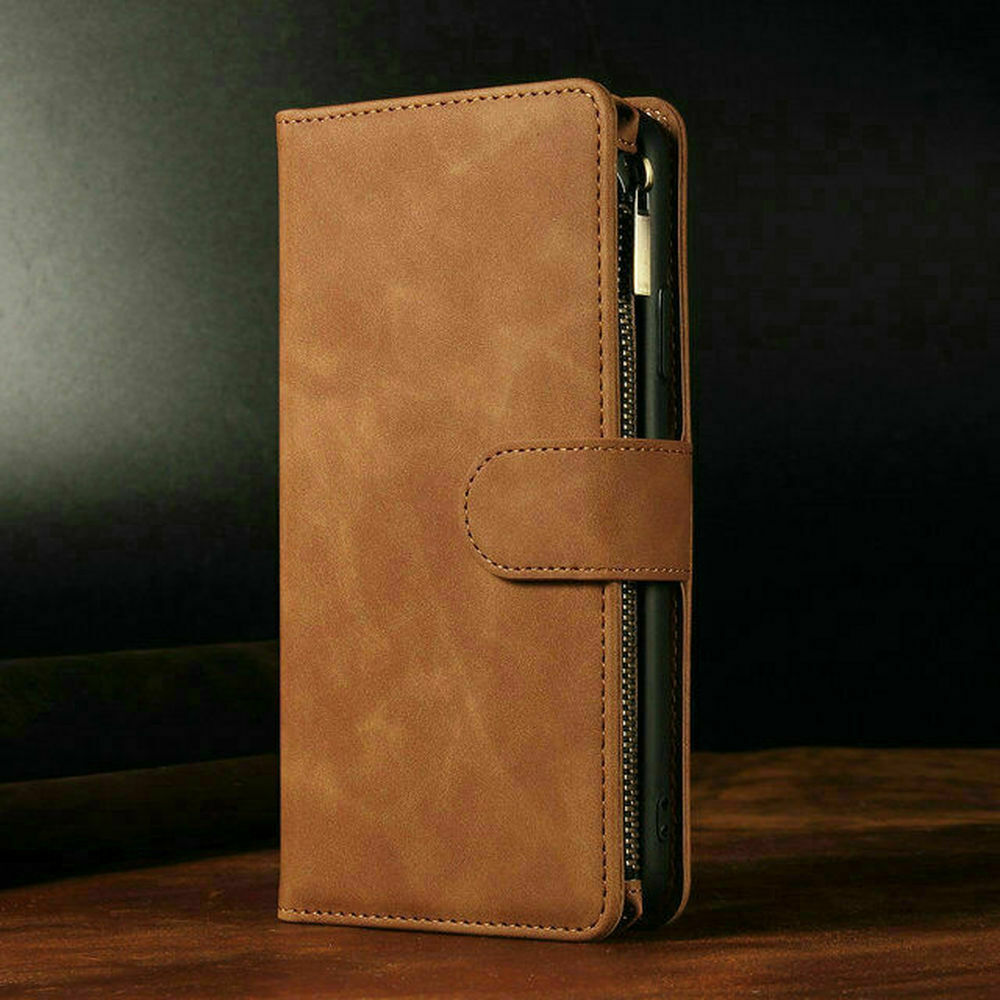 K195) Leather wallet FLIP MAGNETIC BACK cover Case for Samsung Galaxy