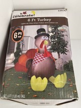 Turkey Inflatable Airblown Thanksgiving Yard Decor Fall Holiday Pilgrim ... - £47.77 GBP