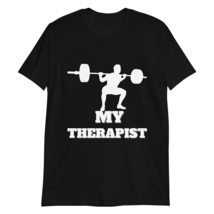 PersonalizedBee My Therapist Barbell T Shirt Workout Working Out Weight Lifting  - $19.55+