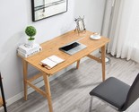 Nnewvante Writing Computer Desk, 46&quot; Bamboo Home Office, Modern Furniture. - £186.64 GBP