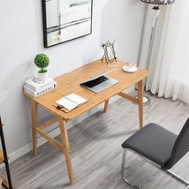 Nnewvante Writing Computer Desk, 46&quot; Bamboo Home Office, Modern Furniture. - £186.33 GBP
