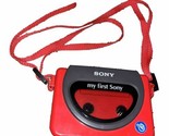 Vtg Sony Red My First Walkman Cassette Tape Player WM-3000 w/Strap Not W... - $28.04