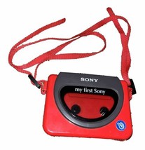 Vtg Sony Red My First Walkman Cassette Tape Player WM-3000 w/Strap Not Working - £22.34 GBP