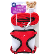 New Whisker City Adult Cat Comfort Harness &amp; Leash in Red - $268.59 MXN