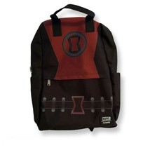 Disney Parks Loungefly Marvel Black Red Canvas Backpack Zippered Lined NWT - £47.96 GBP