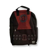 Disney Parks Loungefly Marvel Black Red Canvas Backpack Zippered Lined NWT - £47.13 GBP