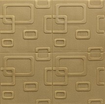 Dundee Deco PJ2205 Dark Gold Circular Shapes 3D Wall Panel, Peel and Stick Wall  - $12.73+