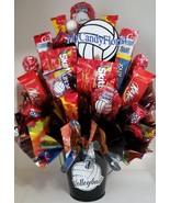 VOLLEYBALL Candy Bouquet Tin Pail! Perfect Gift for Birthday, Award, or ... - £47.25 GBP