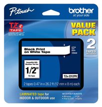 Brother Genuine P-Touch, TZe-231 2 Pack Tape (TZE2312PK) ½(0.47) x 26.2 ft. (8 - £28.18 GBP