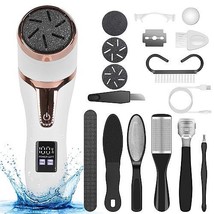 [Pack of 2] 17Pcs Electric Foot Callus Remover with Vacuum Foot Grinder Recha... - £42.99 GBP