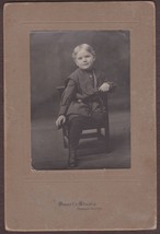 Philip Aunas (sp?) Cabinet Photo of Cute Young Boy - Presque Isle, Maine - £14.03 GBP