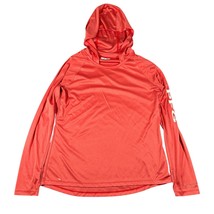 Columbia PFG Womens L Coral Salmon Tidal Tee Hoodie Pullover Thumbholes Stain - £10.82 GBP