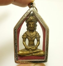 Cambodia Khmer Buddha amulet pendant locket super rare antique blessed for wealt - £203.30 GBP
