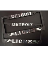 Set of 2 Detroit Lions Car License Plate Frames Black Plastic Vehicle Parts - $31.44 CAD