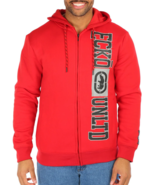 ECKO UNLTD Hoodie Mens Small Logo Full Zip Front Red Side Seam Pockets - £24.17 GBP