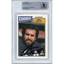 Dan Fouts San Diego Chargers Signed 1987 Topps Football Beckett BGS On-Card Auto - £69.88 GBP