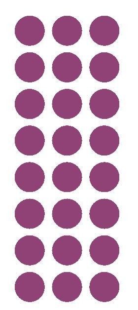 Primary image for PLUM 1" Round Stickers Color Code Inventory Label Dot Stickers Package Seals
