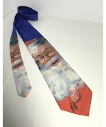 TIE Ralph Marlin “Big Santa” Christmas Tie 58&quot; x 3 1/2&quot; 100% Polyester U... - $14.85