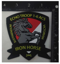 MILITARY ECHO TROOP 1-6 IRON HORSE CAVALRY PVC HOOK &amp; LOOP PATCH - £31.26 GBP