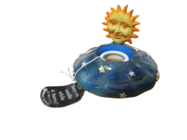 Candle Capper Stars Sun Resin Stays On Candle While Burning Stops Soot 4.5&quot; New - £9.55 GBP