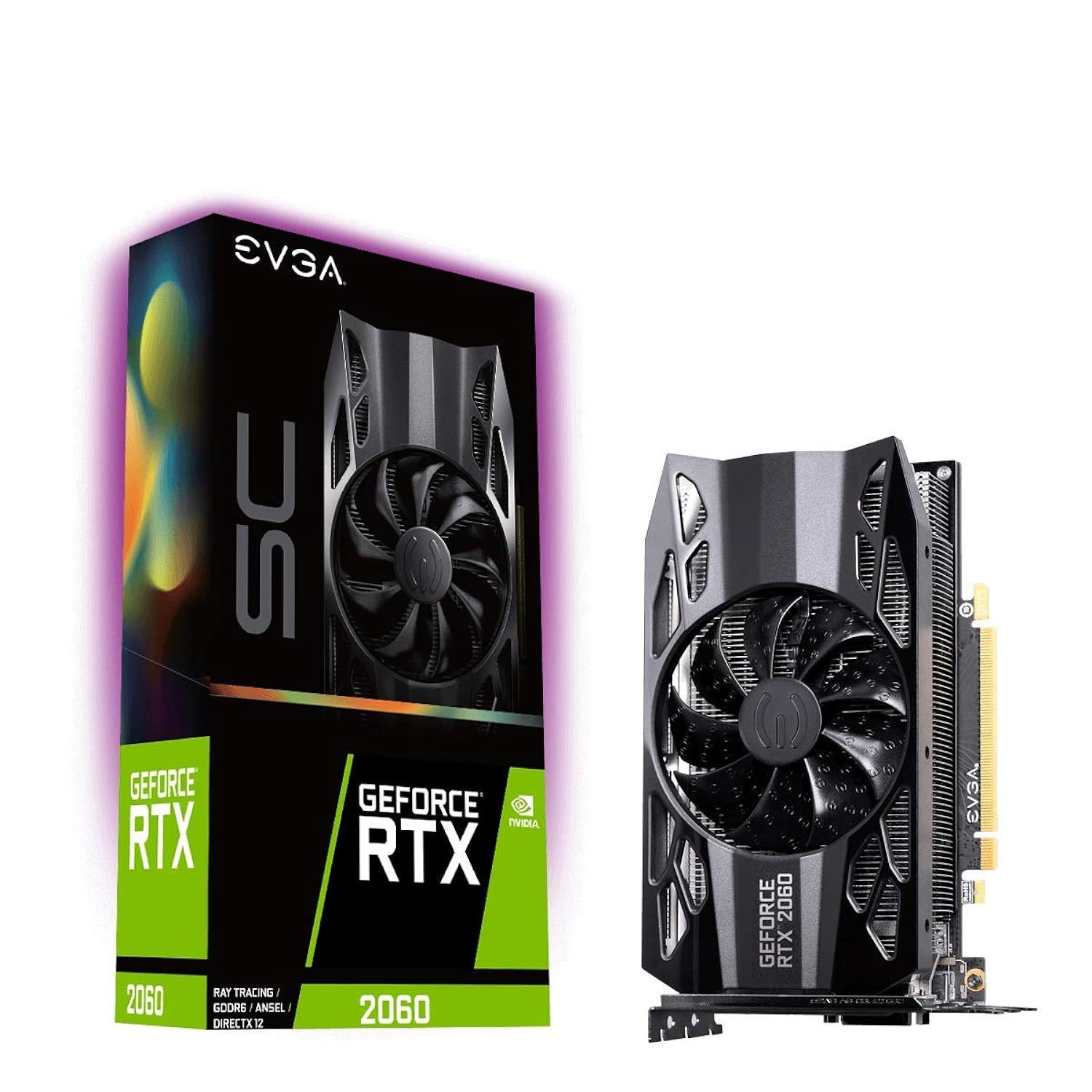 EVGA GeForce RTX 2060 SC, Overclocked, 2.75 Slot Extreme Cool, 70C Gaming, 06G-P - $407.99