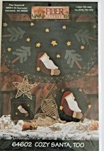 Cozy Santa,Too by Fiber Mosaics Floor Cloth Santa Tin Serving Tray Patte... - £6.22 GBP