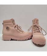 Guess Olenna Light Pink Boots Womens Size 7 Lace Up Side Zip - $476.89 MXN