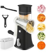 Cheese Grater with Handle 5 in 1 Cheese Shredder Rotary Vegetable Potato... - £40.73 GBP